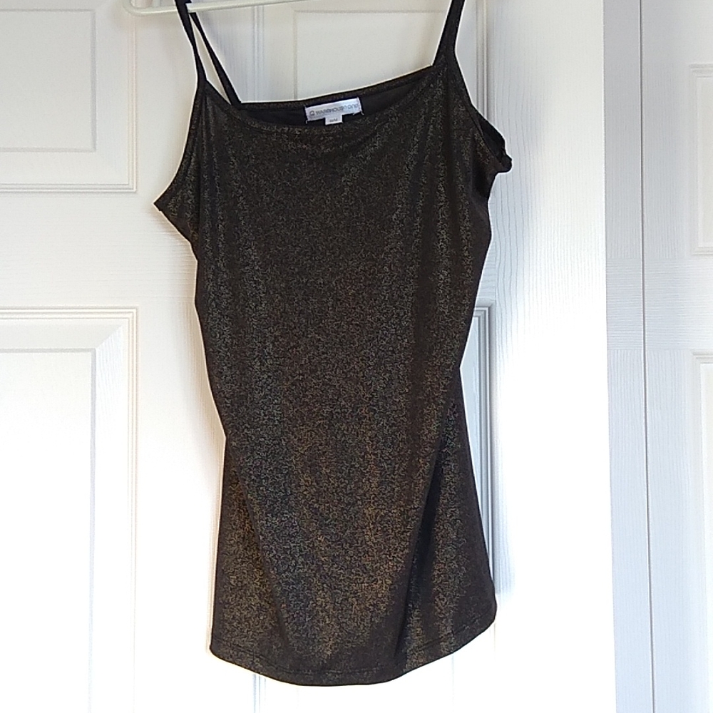 109. NWT Warehouse One Gold Sparkle Tank M